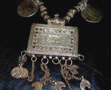 Antique Omani silver koran box